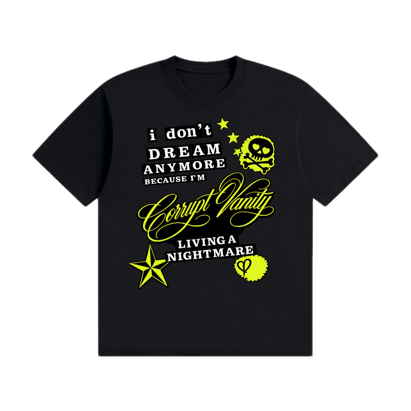 Slime Green Living a Nightmare Graphic T-Shirt