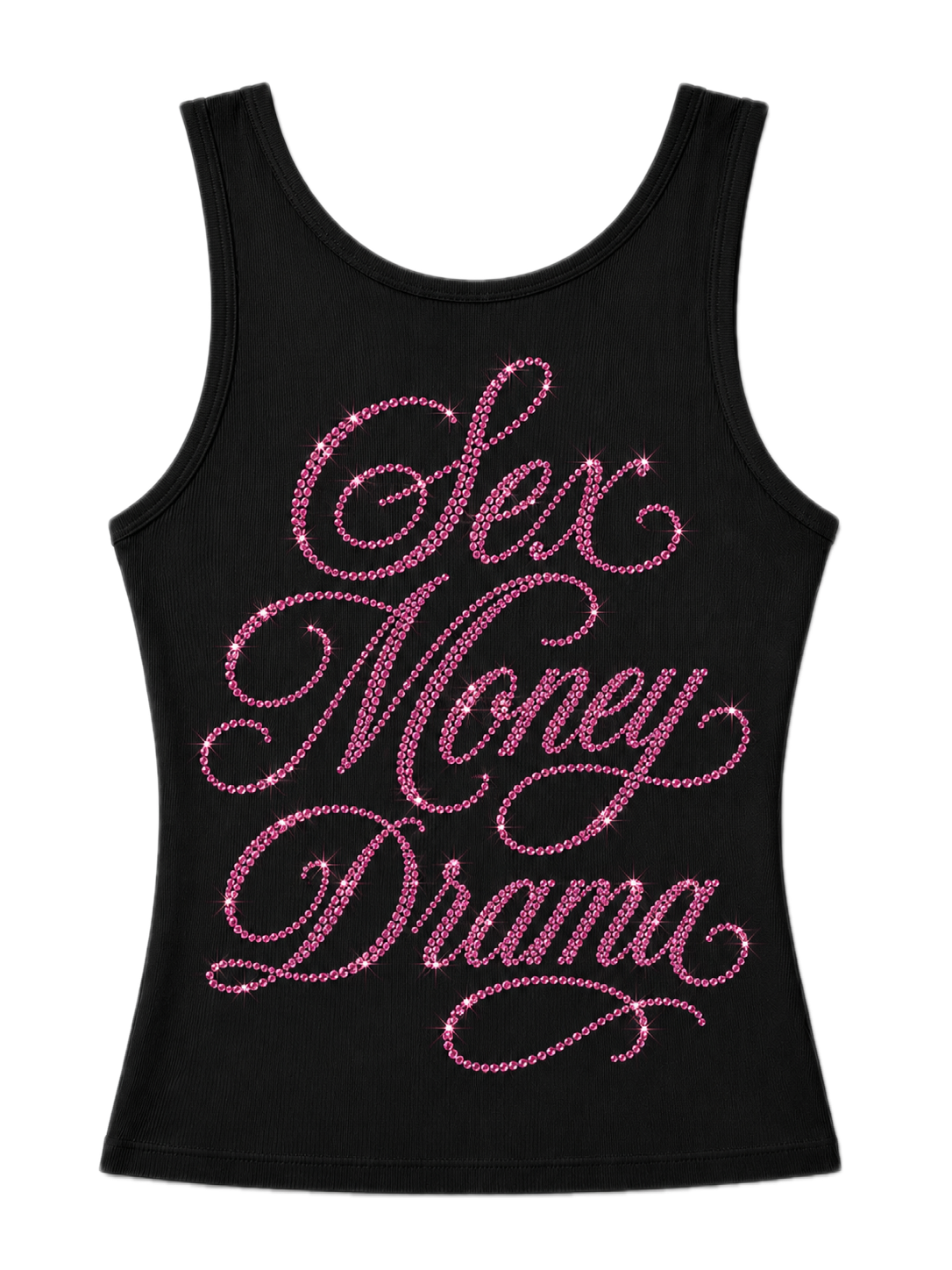 Sex, Money, Drama Rhinestone Tank