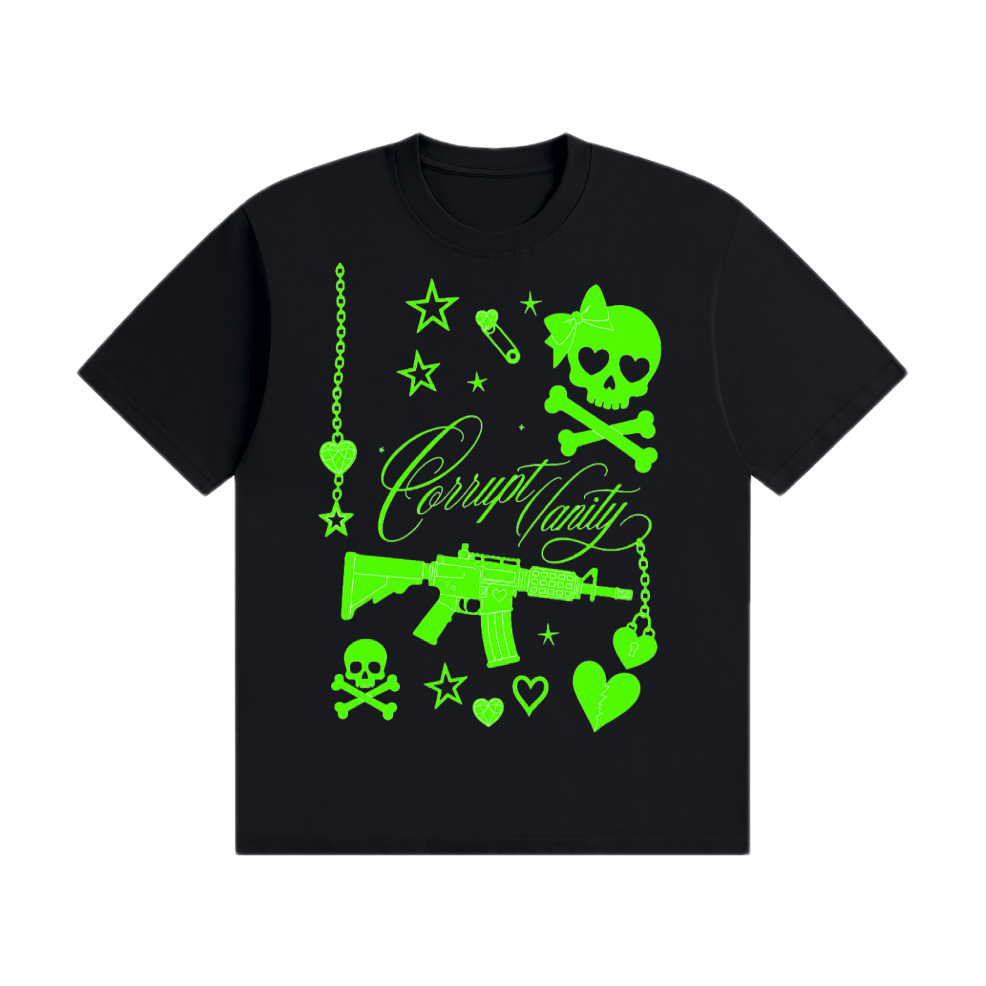 “Heartbreaker” Graphic T-Shirt in Green